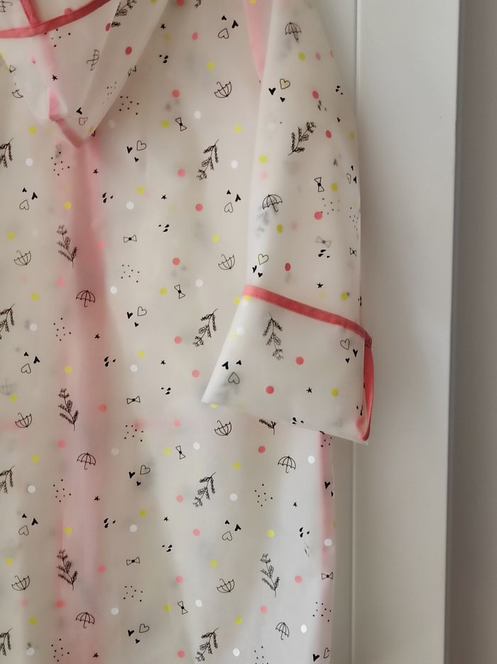 🌸 Manteau de pluie fille 8 ans – floral, transparent & rose - photo numéro 5