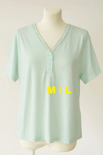Tee shirt manche courte vert eau Paramour Taille M / L