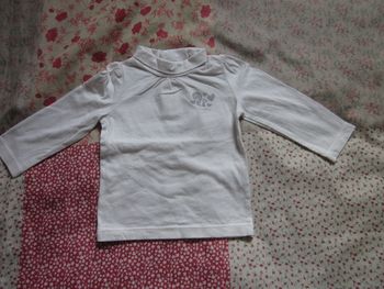 T-Shirt manches longues blanc 9 mois