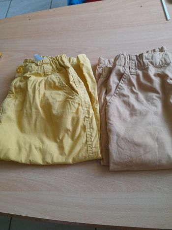 Bermudas jaune 12ans