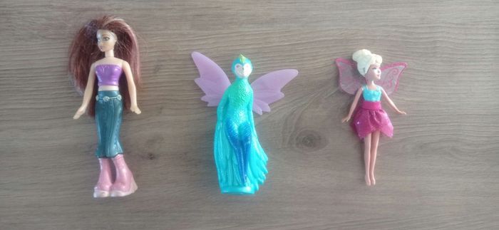 Lot de 03 figurines, poupée barbie, fée, la fée des dents, Mattel, BEG
