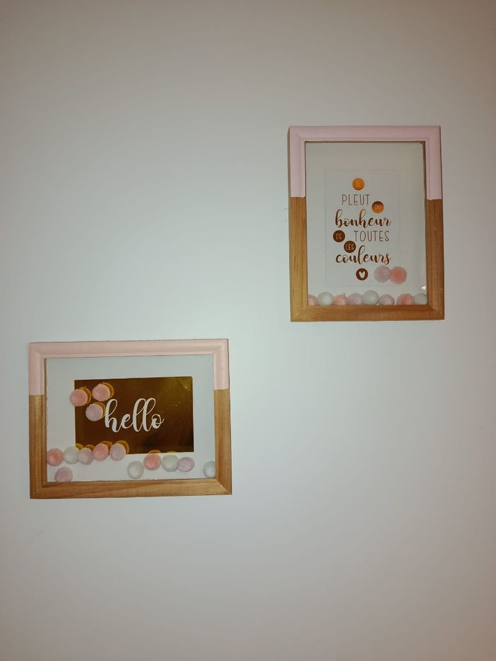 Lot de cadres fille decoration murales chambre fille