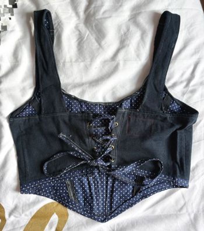 Top corset “1815” arty vintage retravaillé – pièce unique - photo numéro 2