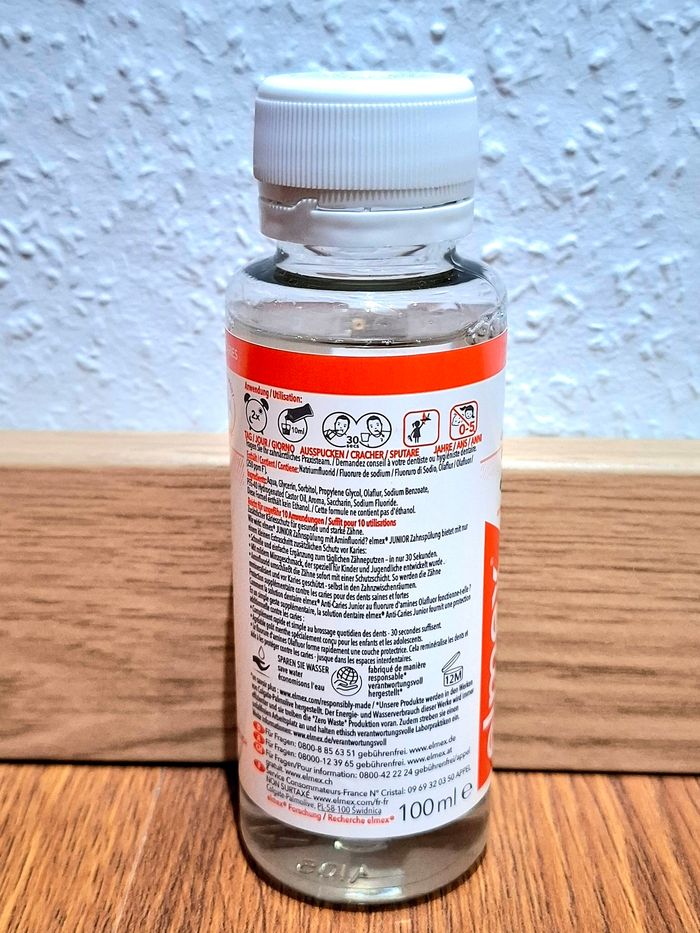 Lot 7× Elmex Junior 6-12 ans – Bain de bouche anti-caries – Format voyage / échantillon - photo numéro 3