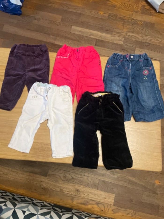 Lot pantalon fille 12 mois