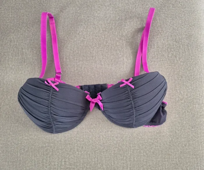 Soutien-gorge gris/fuchsia