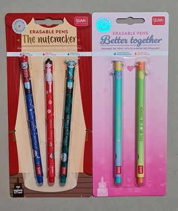 Legami Saint Valentin 2026 + Noel 2025 Casse Noisette = 5 Stylos effaçables neufs