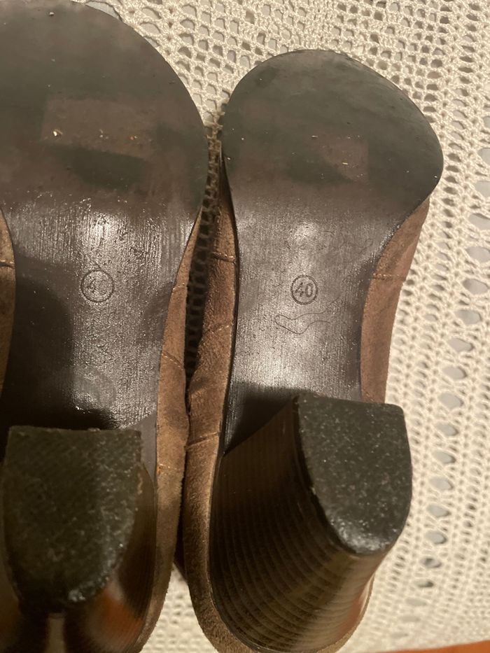 Bottines marron clair ;talon de 6 cm - photo numéro 5