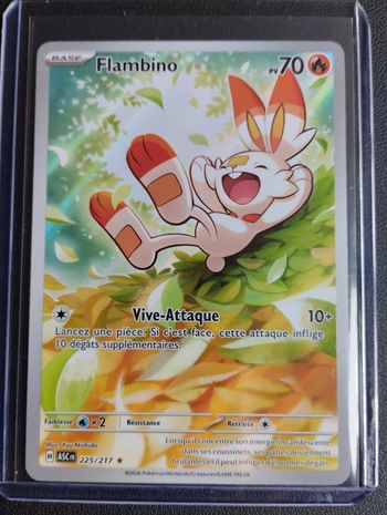 Carte pokémon flambino ASC 225/217 ME2.5 héros transcendants FR