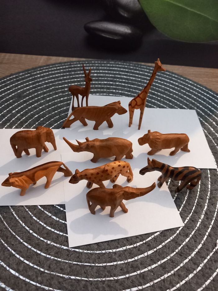 Animaux de la savane   les 10 animaux
2cm de haut sur 5  environ