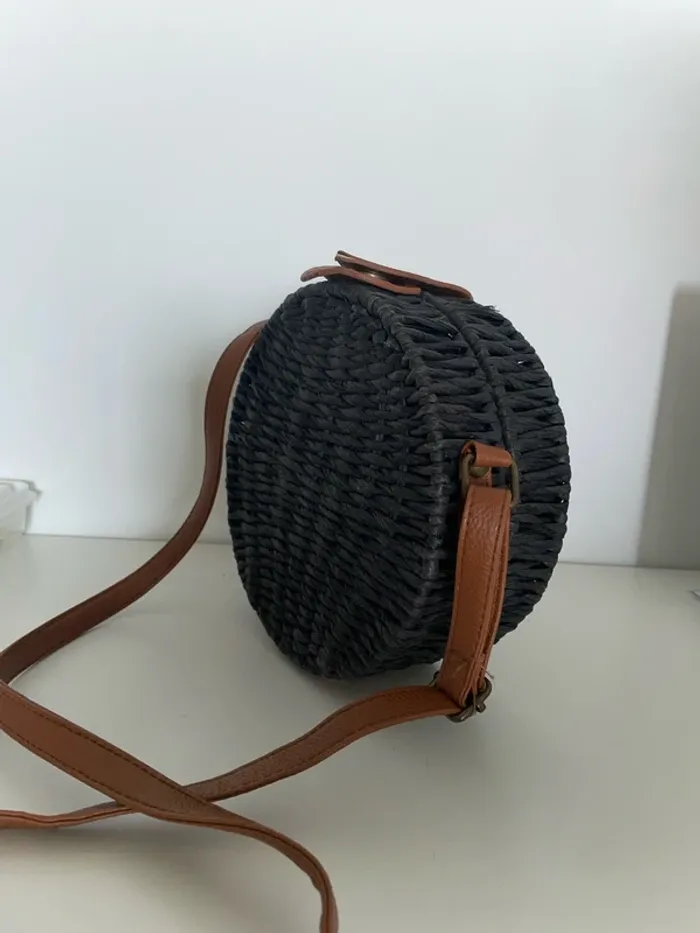 Sac en osier noir - photo numéro 3