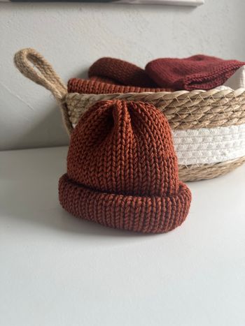 Bonnet naissance mérinos fox 