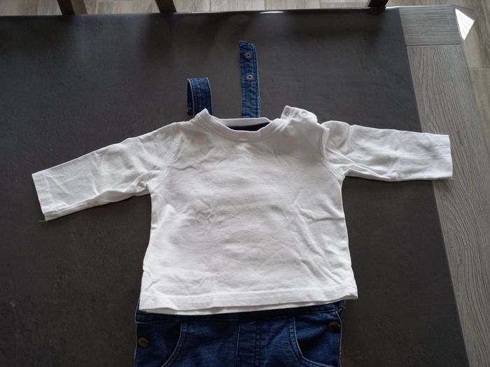 Salopette avec tes shirt a manche - photo numéro 3