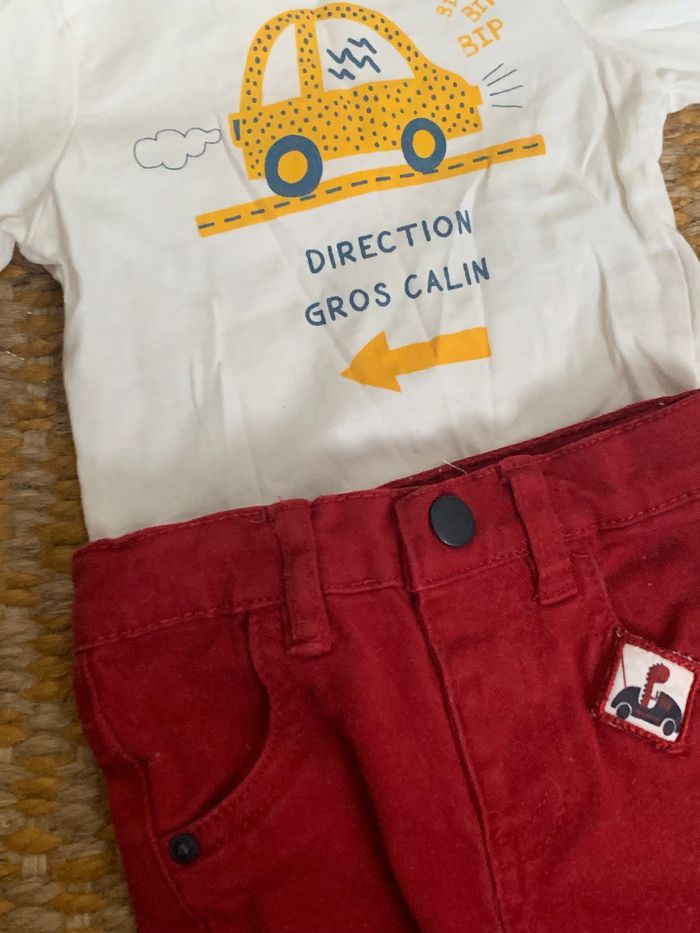 Ensemble Mes petits Cailloux 3 mois pantalon et T-shirt - photo numéro 3