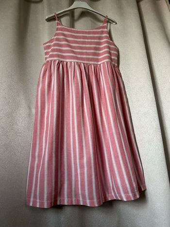 Jolie robe bain de soleil rose rayé blanc 10 ans Kiabi