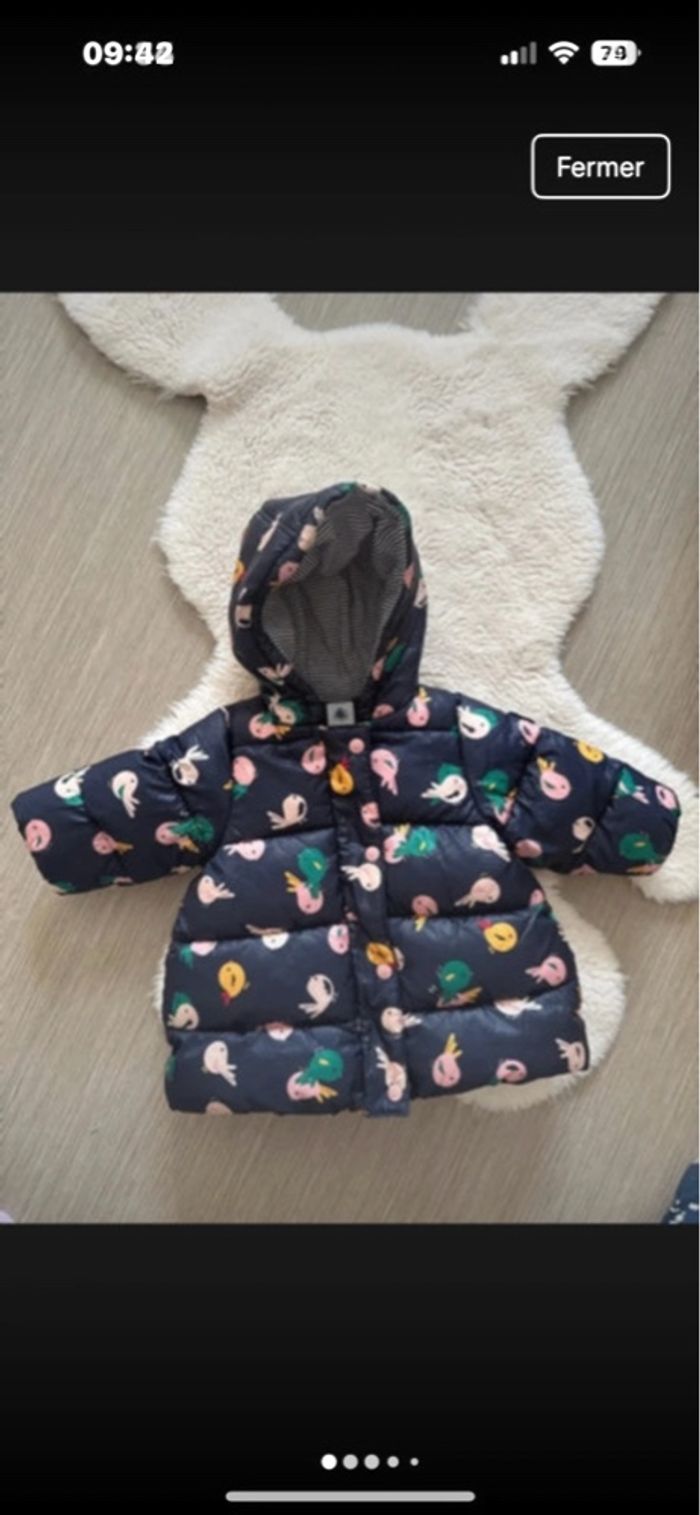 Doudoune comme neuf petit bateau 6 mois