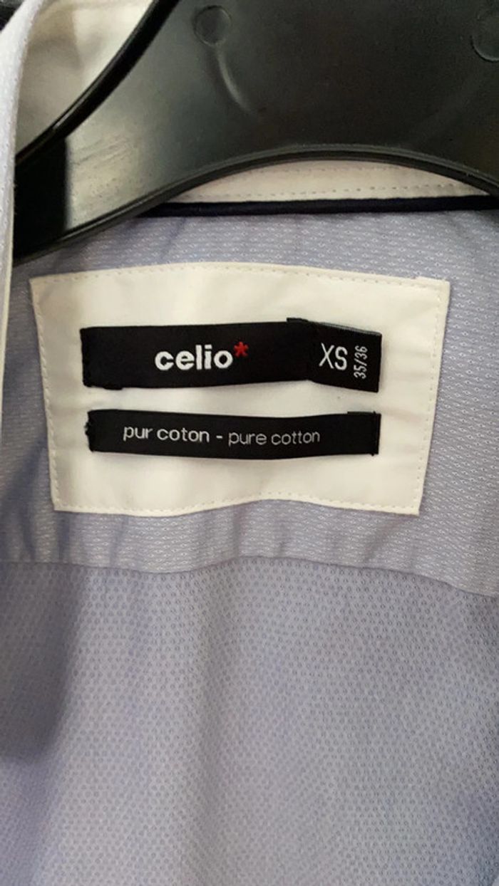 Chemise Celio bleu ciel - photo numéro 2