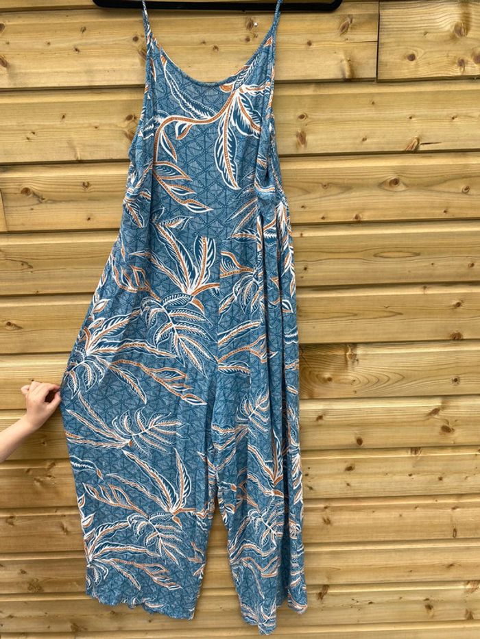 Combinaison pantalon légère fine bretelle motif feuille - Lightweight jumpsuit-Primark taille 44 - photo numéro 2