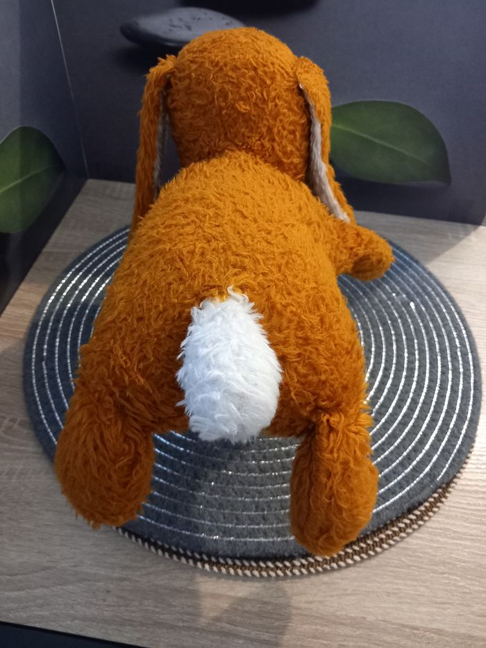 Peluche chien vintage marron roux 29cm - photo numéro 3