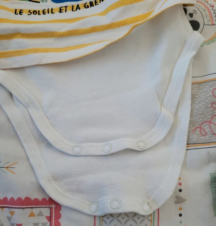 Ensemble t-shirt body + short 6 mois - photo numéro 7