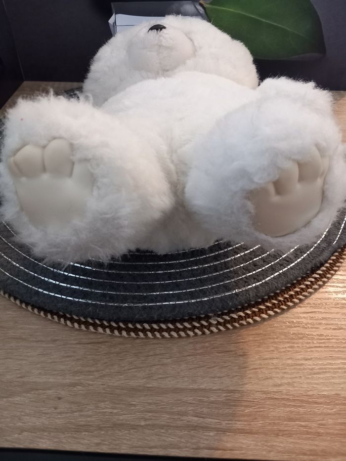 Peluche ours boulgom blanc vintage 28cm - photo numéro 5