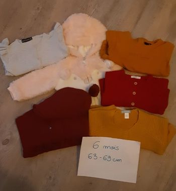 Lot de 6 sweat, gilet fille