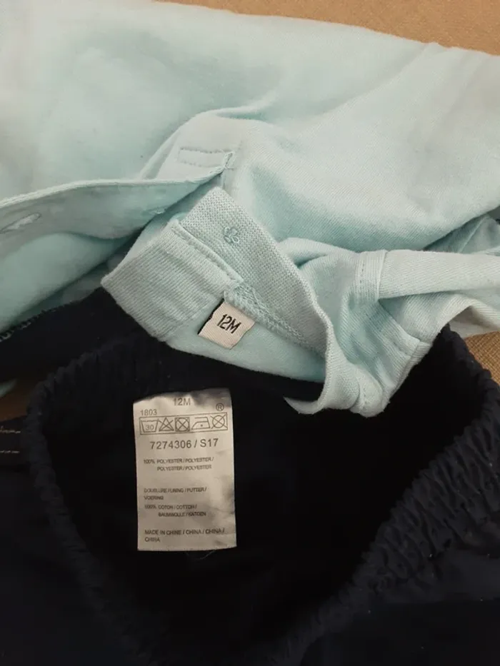 Ensemble 2 pièces couleur bleu - Taille 12 mois - photo numéro 3