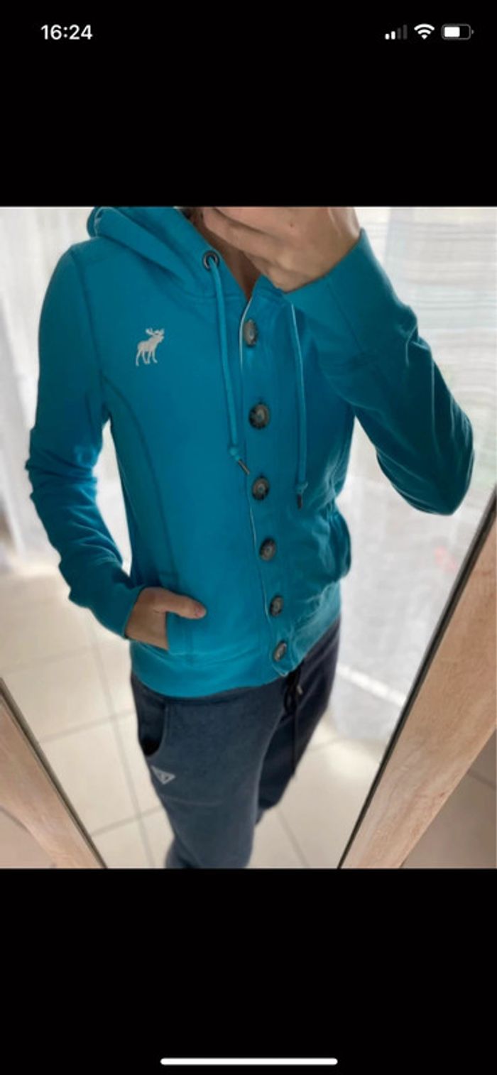 Gilet bleu abercrombie - photo numéro 2
