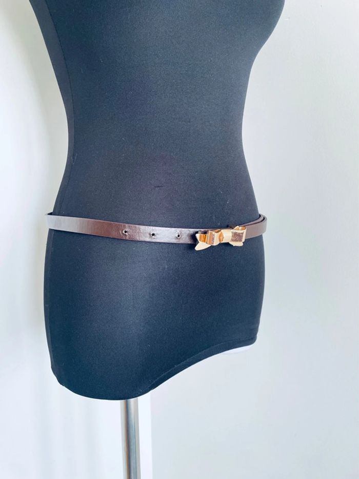 🎀 Ceinture Fine.femme.Marron. Noeud. Taille 94 cm. 36/40. - photo numéro 5