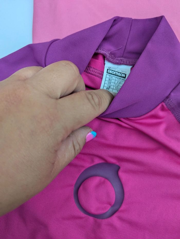 Lot de 2 tee-shirts lycra anti-uv decathlon - photo numéro 2