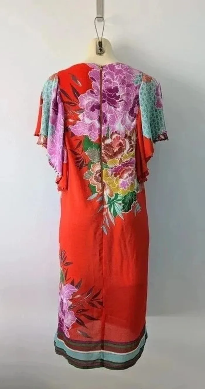 Robe chic brodée à fleurs - René Derhy - taille L - photo numéro 3