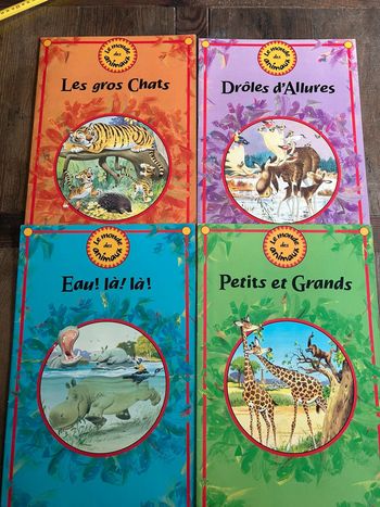 4 livres géants pour enfants - vintage - tormont  1992 - le monde des animaux - contes animaliers