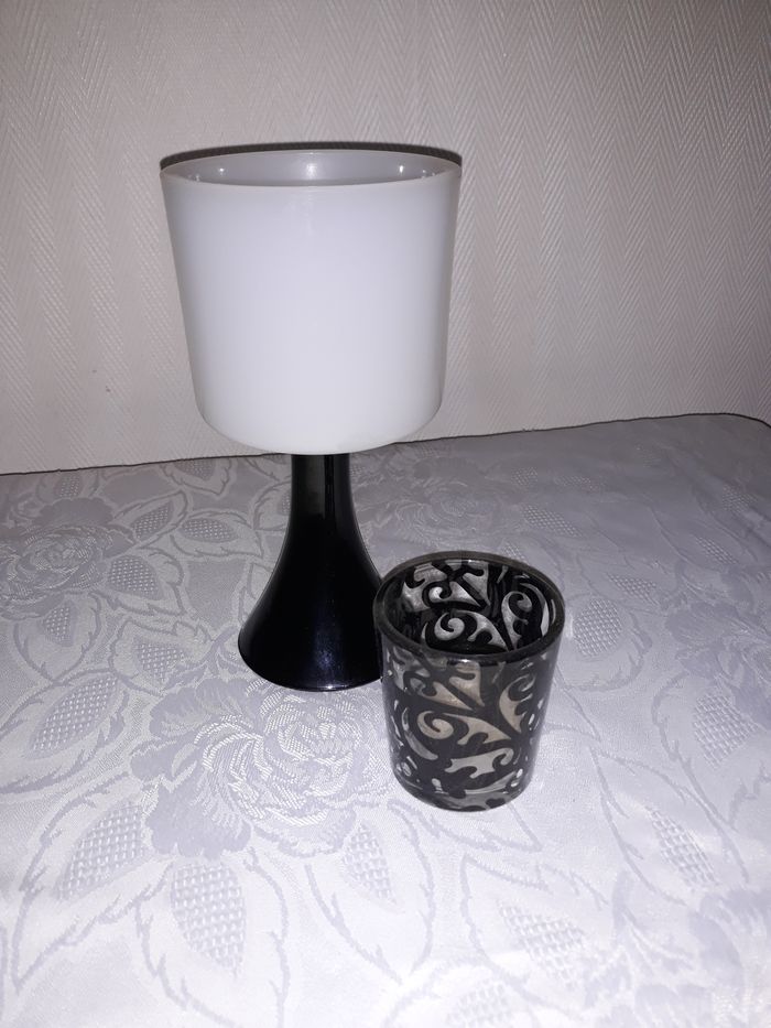 Faby27800 Porte bougie "Partylite" Lampe baroque + Porte lampion en verre - photo numéro 3