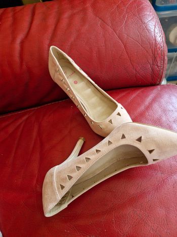 Chaussure a talon daim