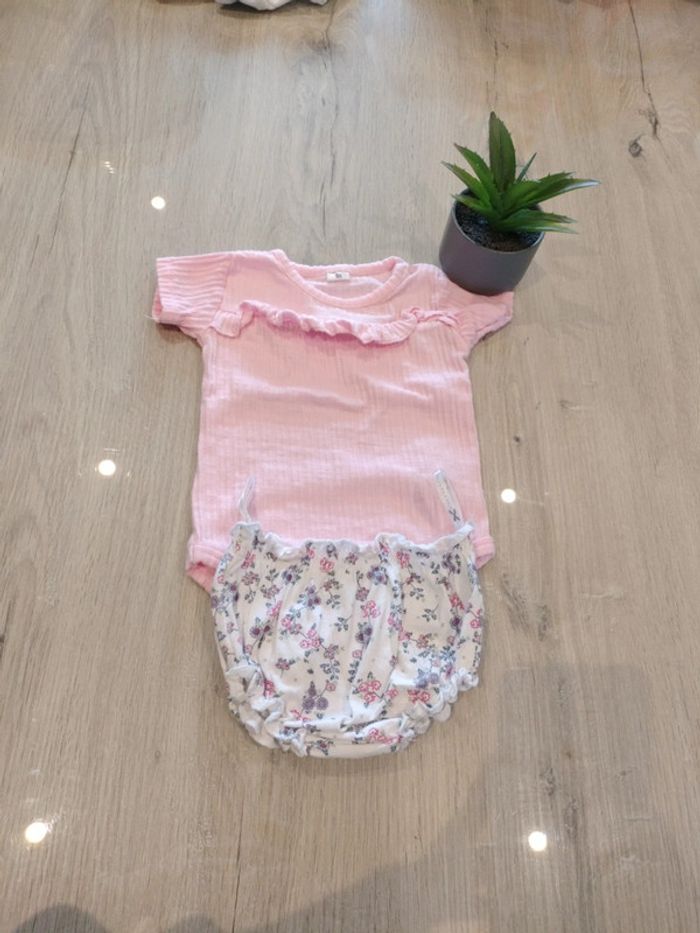 Body MC rose + culotte 6mois