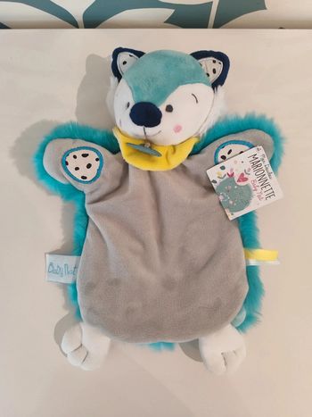 Doudou Marionnette renard baby nat