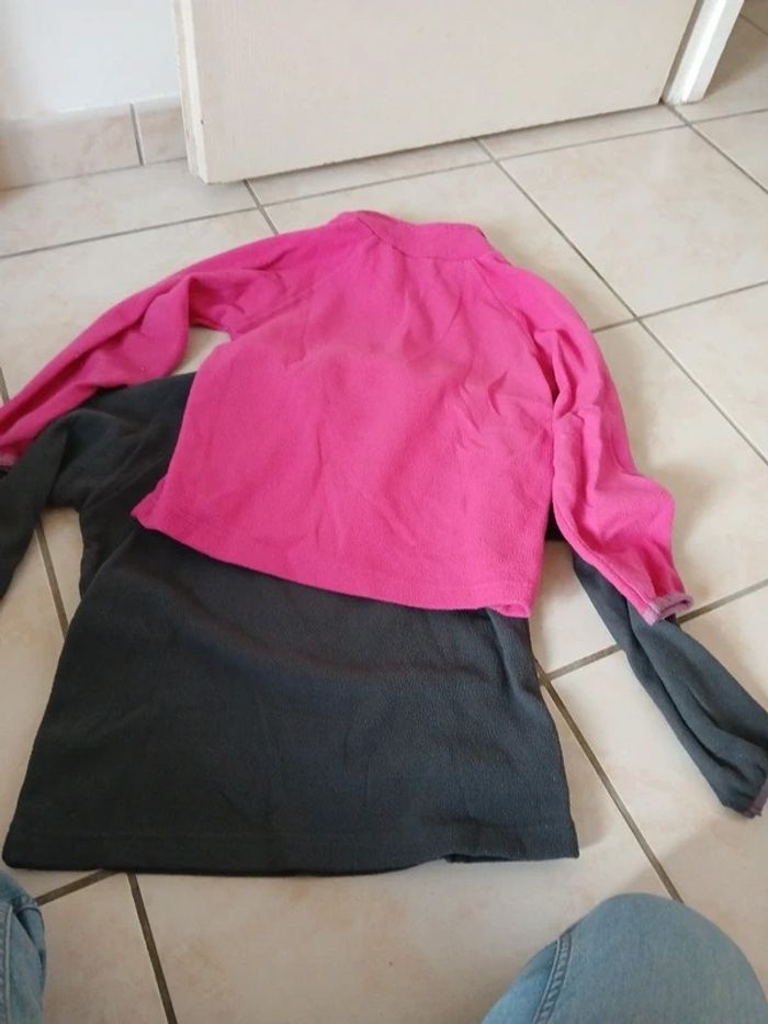 Lot de 2 gilets fille rose et gris 8 ans - its - photo numéro 2