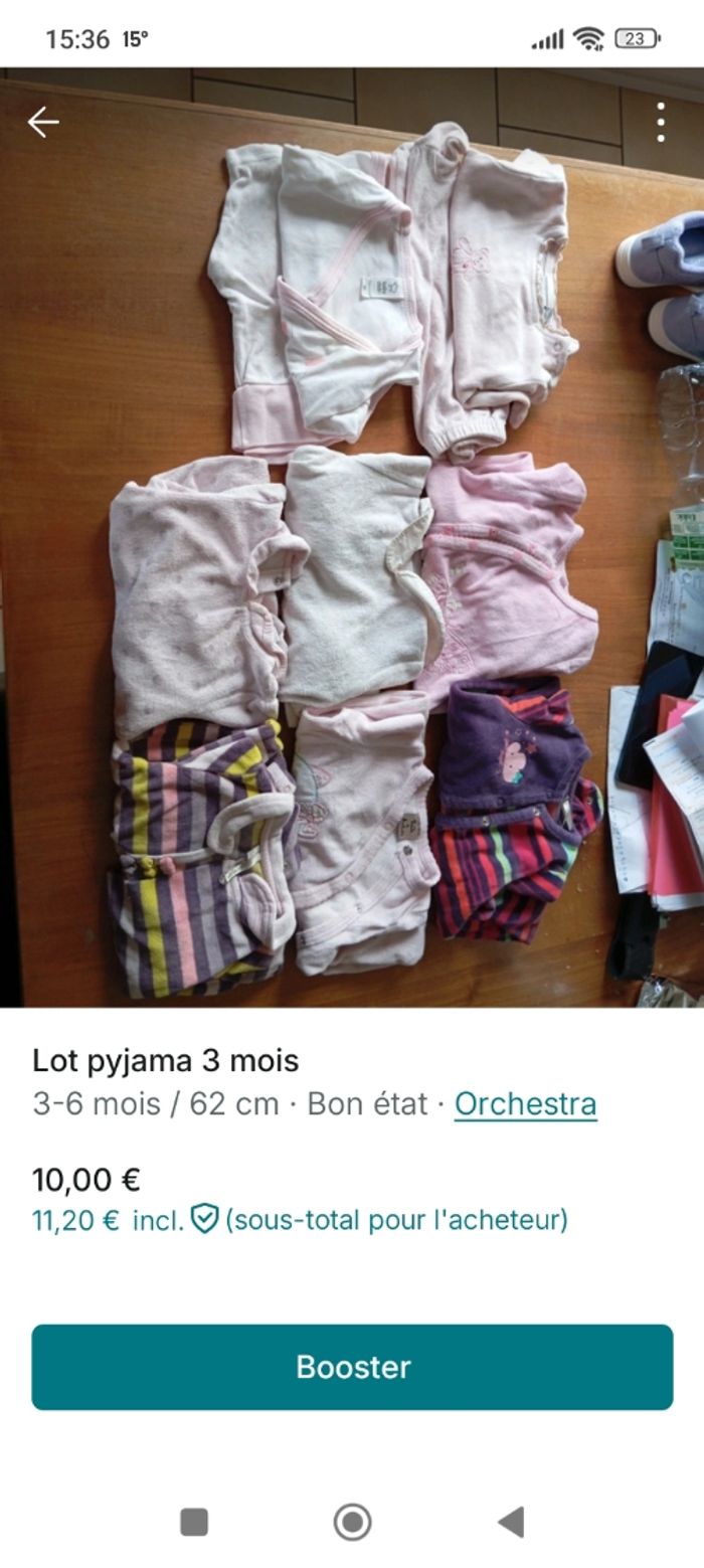 Lot pyjamas 3 mois