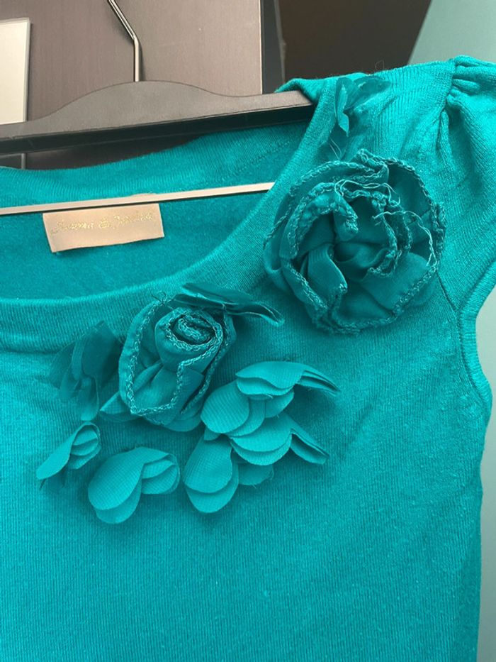 Pull manches courtes fleurs Jessica & Emma - photo numéro 5