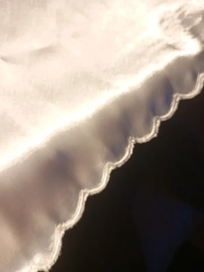 Top vintage en satin blanc - photo numéro 8