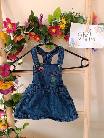 Robe salopette style jean 9mois