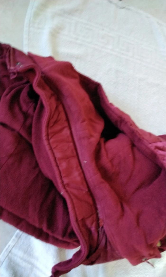 Blouson, très chaud, capuche amovible , bordeaux, fermeture, DPAM , 23 mois ,86 cm - photo numéro 7
