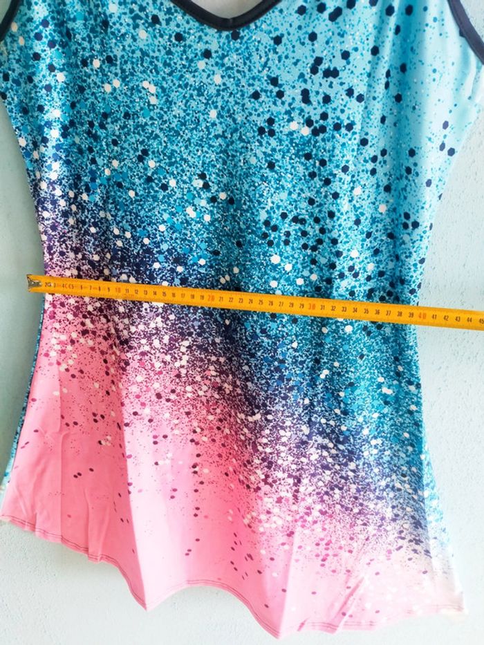 🌸 Superbe Robe d'Été à Bretelles – Bleu Turquoise & Rose – Taille L – Neuve 🌸 - photo numéro 7