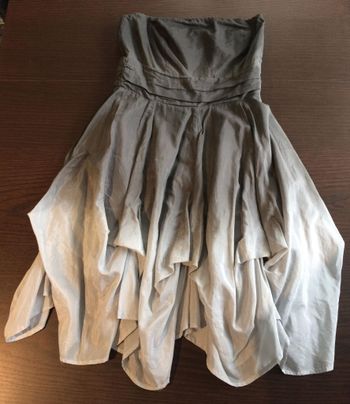 robe bustier bouffante grise T.38