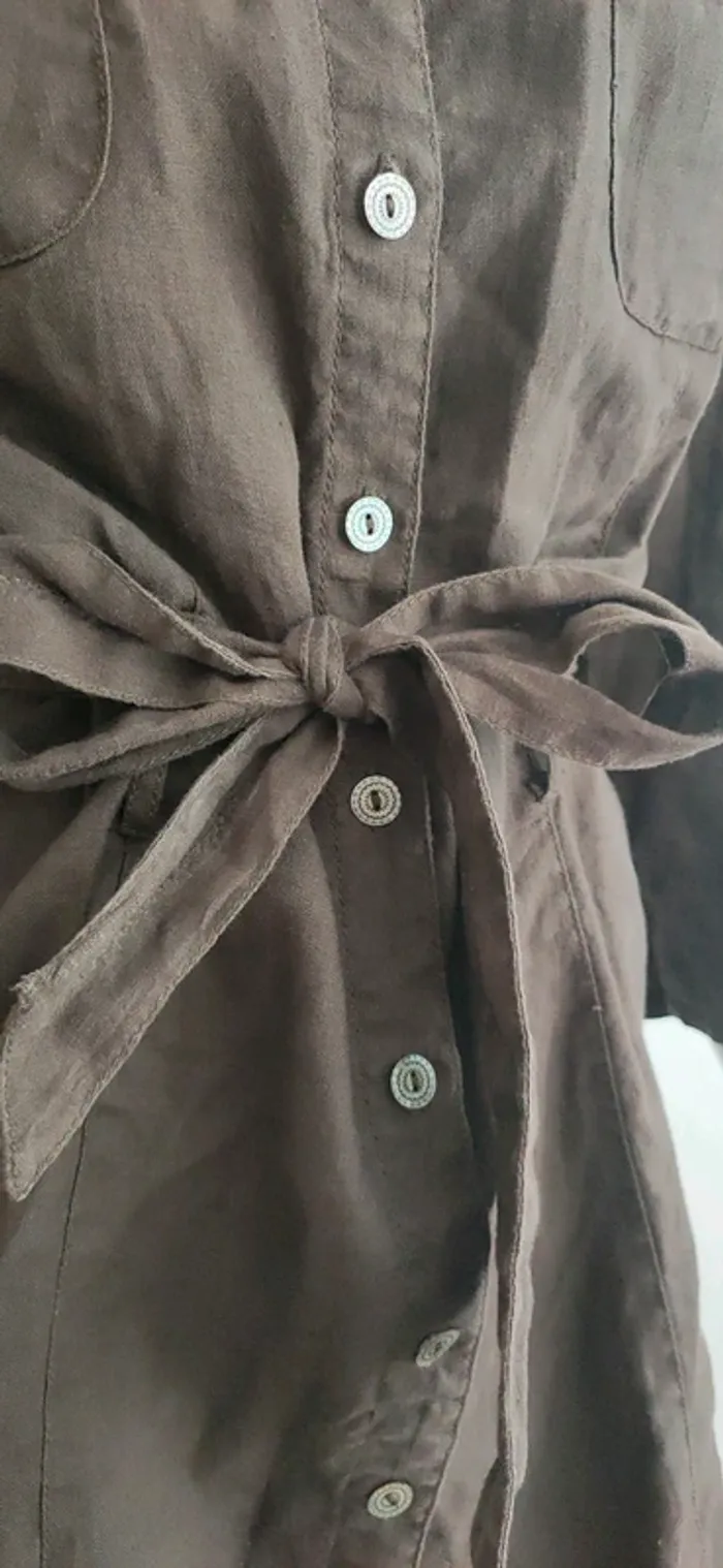 Tunique marron 100% lin, Patrice breal - photo numéro 6