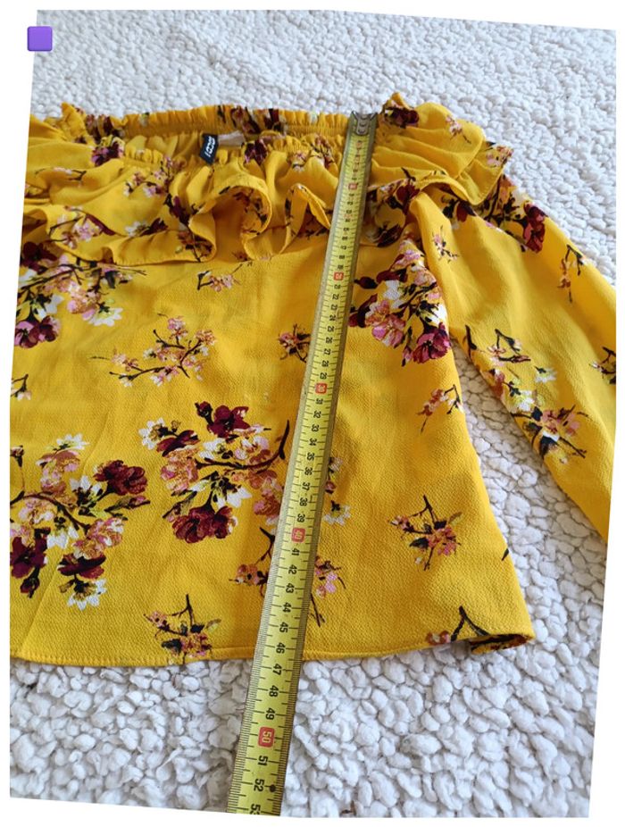 Haut fluide imprimé fleuri – Divided Vintage fleurs bohème cute été estival - photo numéro 5