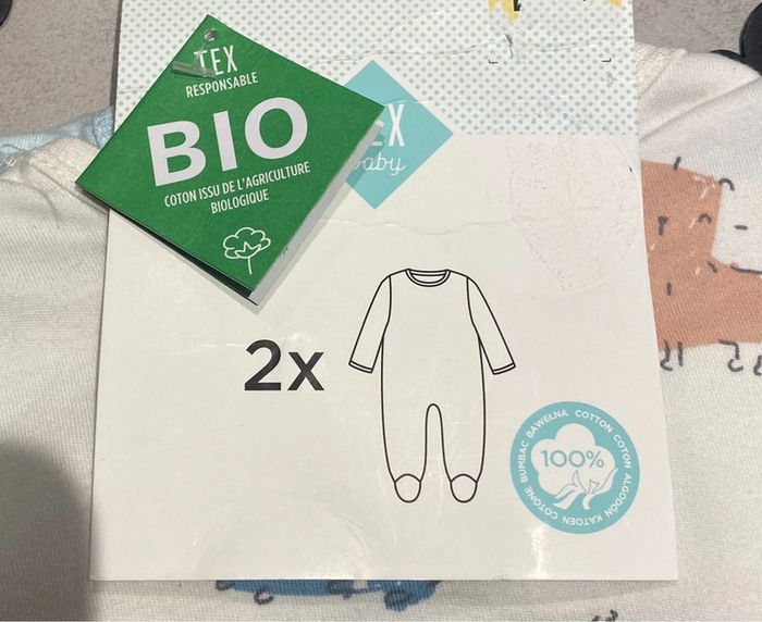 Lot de 4 grenouillères tex 3 mois - photo numéro 6