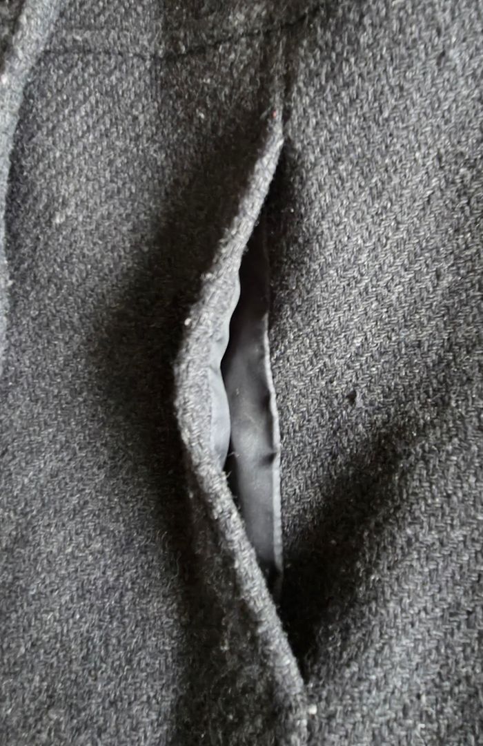 Manteau long cintré laine gris anthracite Taille 38/40 - photo numéro 5