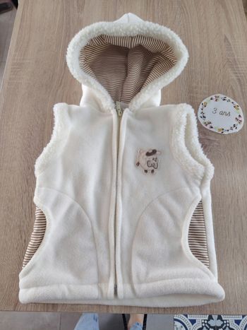 Veste polaire sans manches 3ans fabrication française