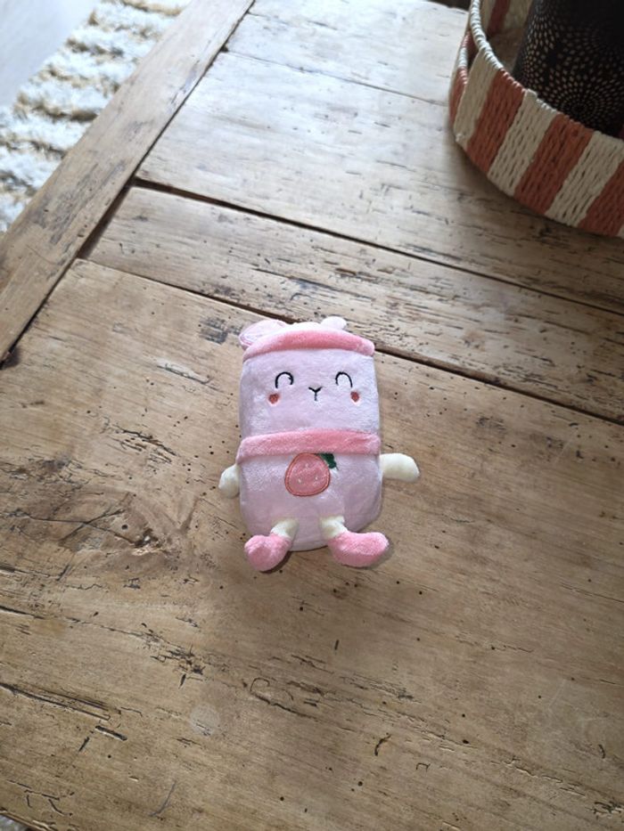 🍓 Peluche Bubble Tea Fraise Kawaii | Porte-clés mignon | Peluche sac | Collection kawaii - photo numéro 4